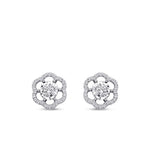 0.29 ct. Diamant Blumen ohrringe
