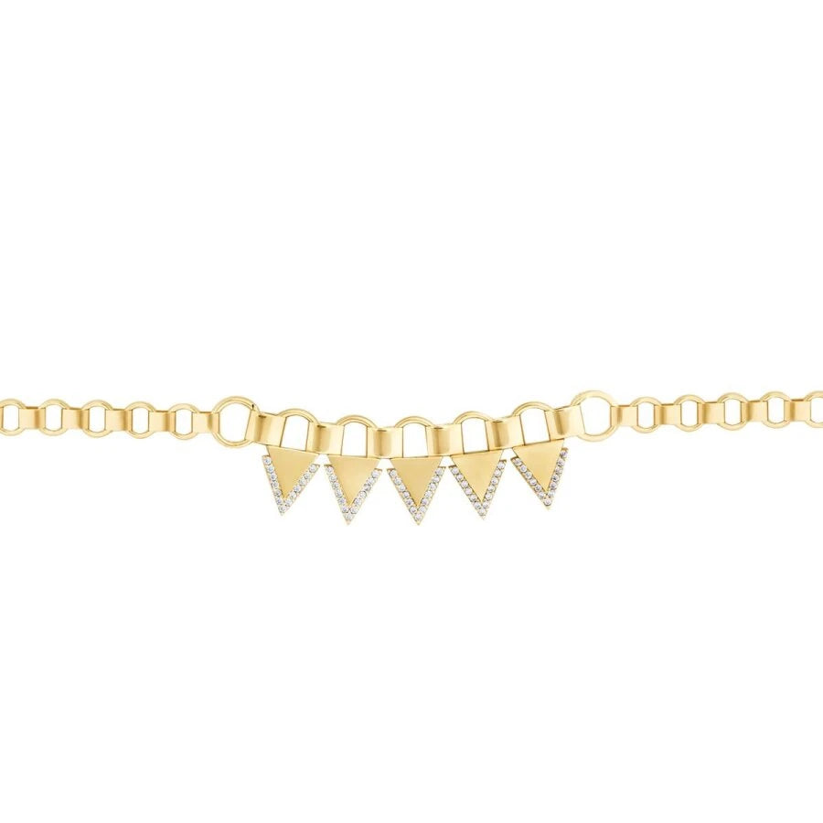 Gold Armband mit Stein in Dreiecksform