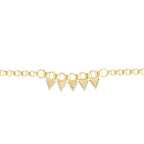 Gold Armband mit Stein in Dreiecksform