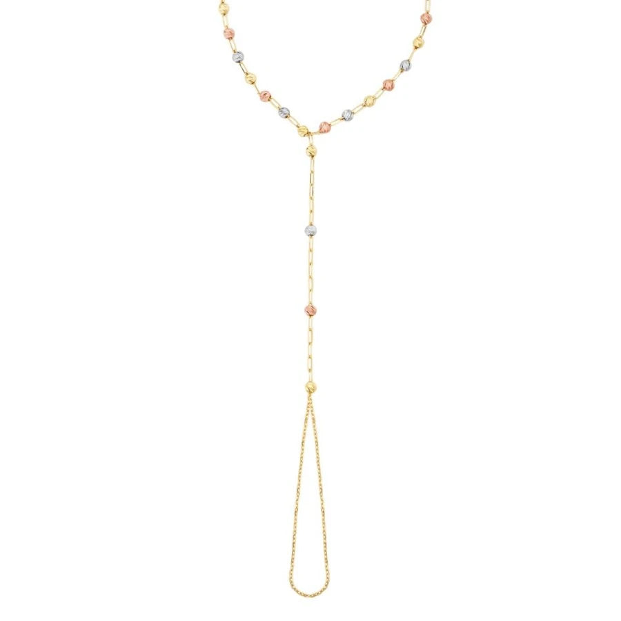 Gold Shamballa Armband mit Kugel Büroklammer Kette