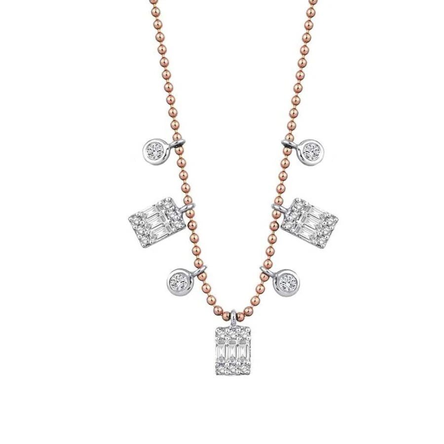 0.46 ct. Diamant Baguette Halskette