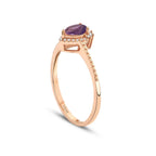 0.43 ct. Diamant Amethyst Ring