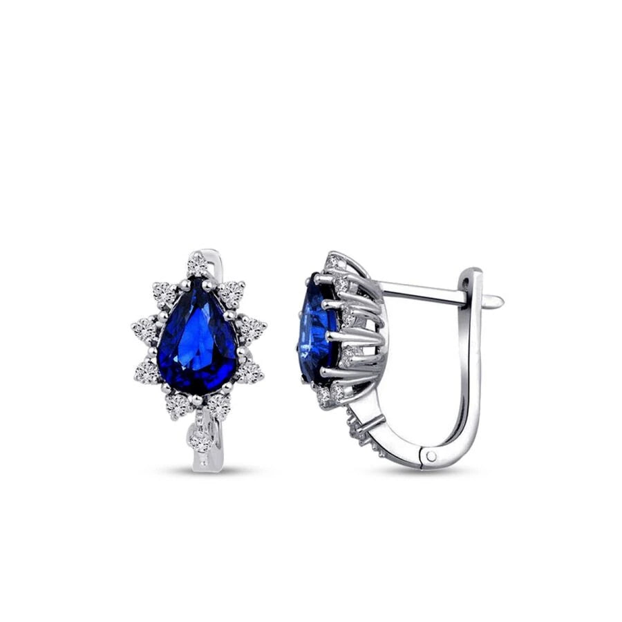 1.69 ct. Diamant Saphir Ohrringe