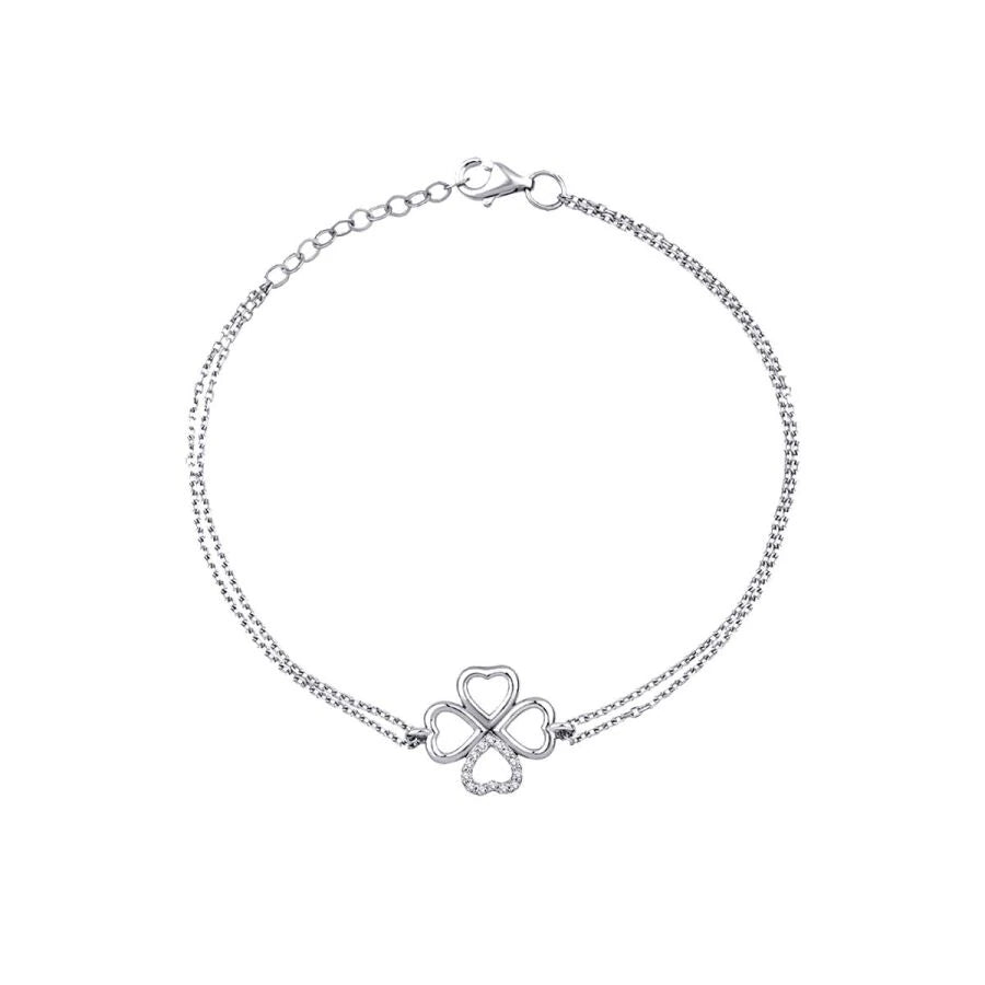 0.06 ct. Diamant Herz Glücks Armband