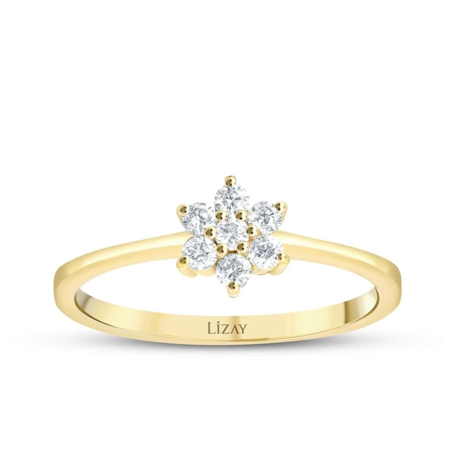 0.25 ct. Diamant Blumen Ring