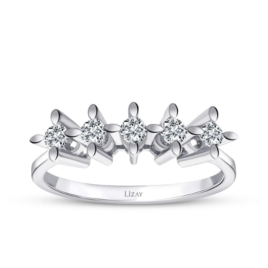 0.22 ct. Diamant Fünf-Stein Ring