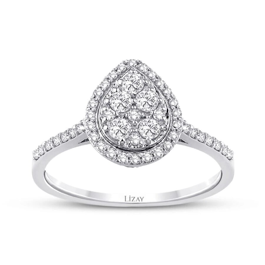 0.25 ct. Diamant Tropfen Ring