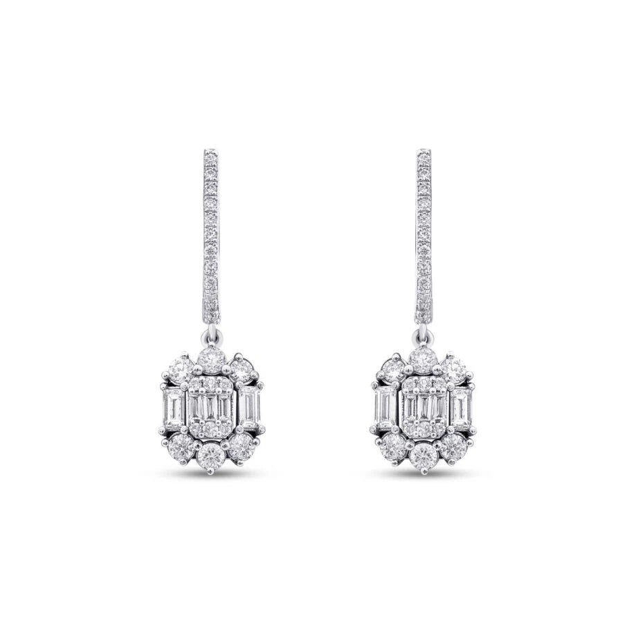 1.18 ct. Diamant Baguette Ohrringe