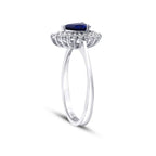 0.96 ct. Diamant Saphir Ring