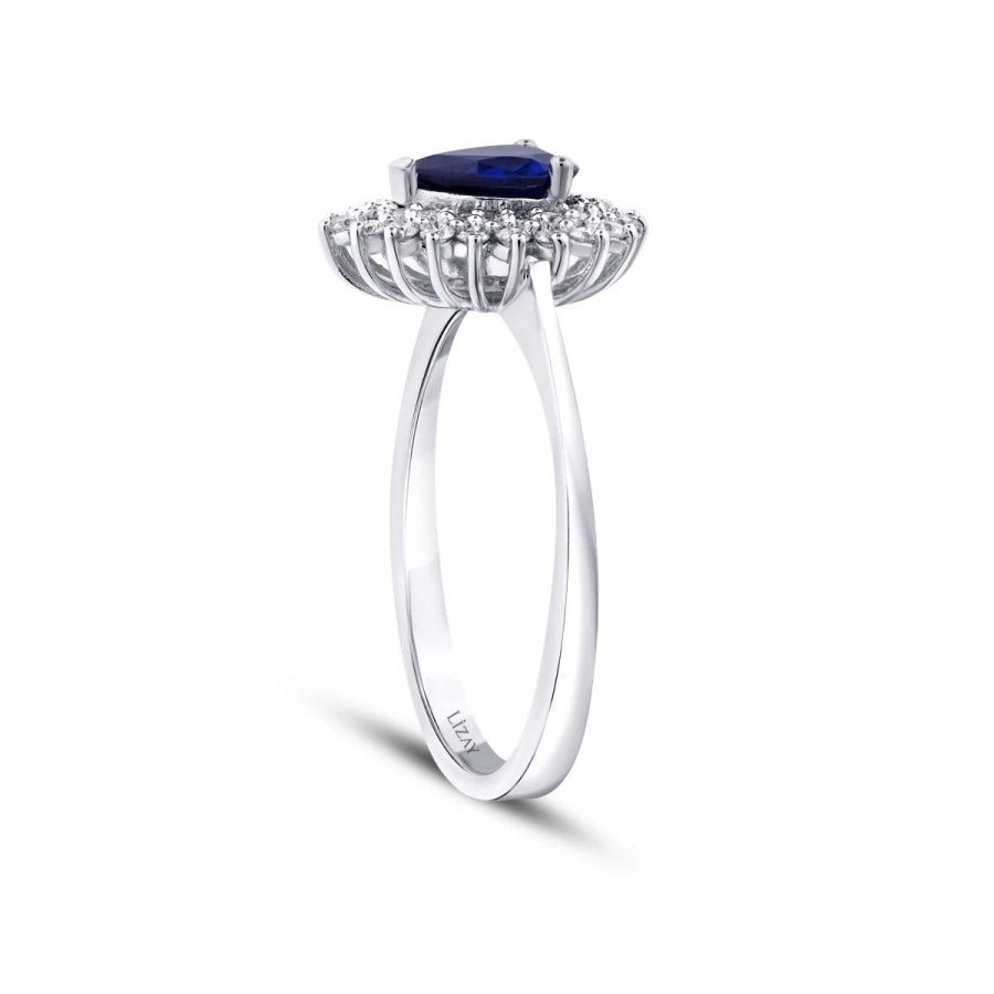 0.96 ct. Diamant Saphir Ring