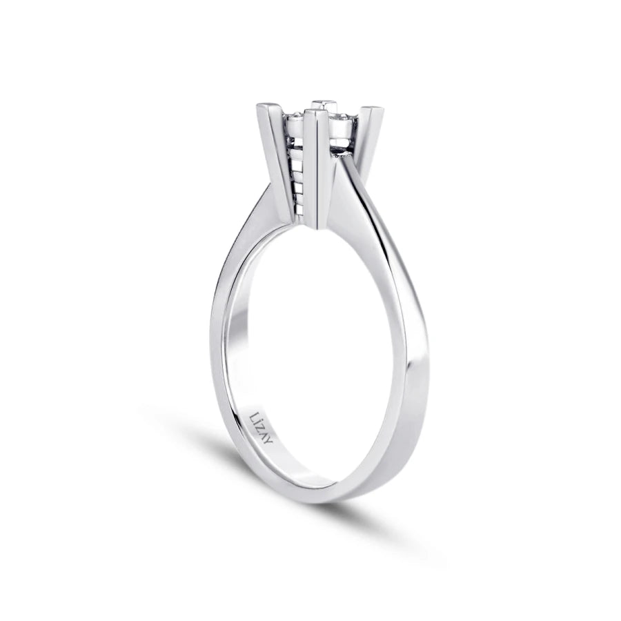 1.00 ct.-Stil Diamant-Effekt Rund Solitär Verlobungsring
