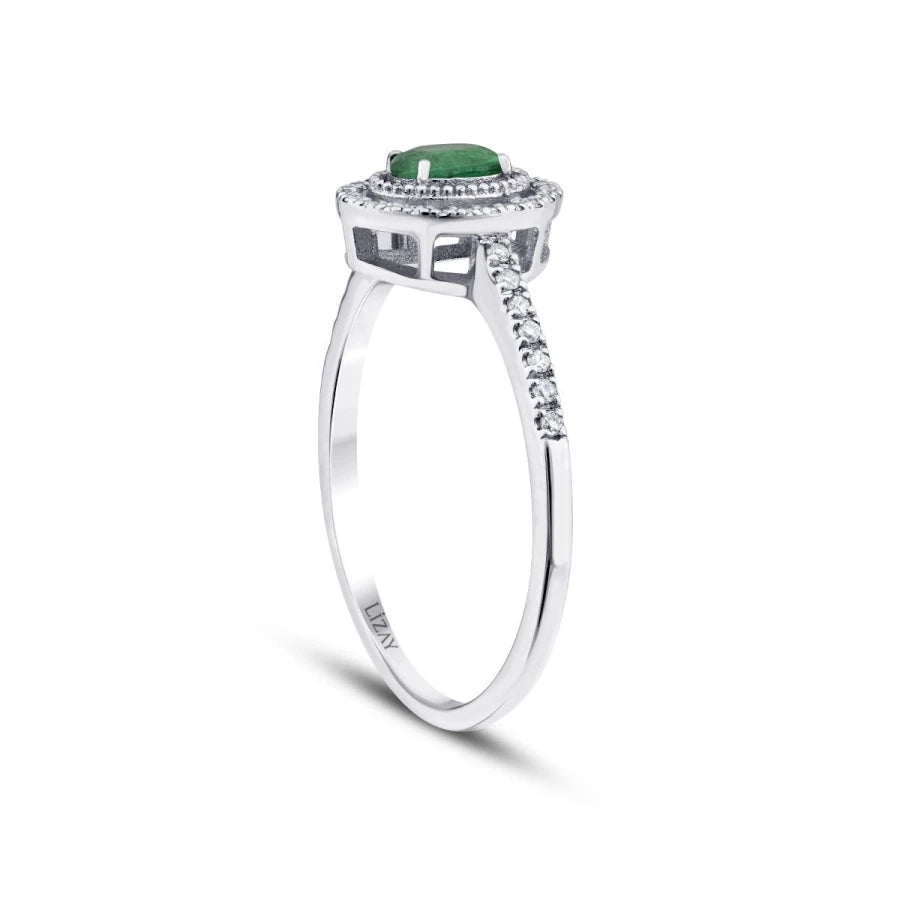 0.31 ct. Diamant Smaragd Ring