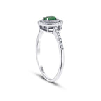 0.31 ct. Diamant Smaragd Ring