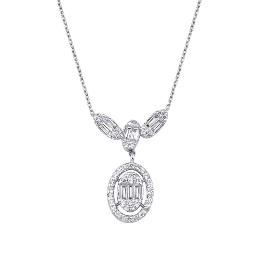 0.28 ct. Diamant Baguette Halskette