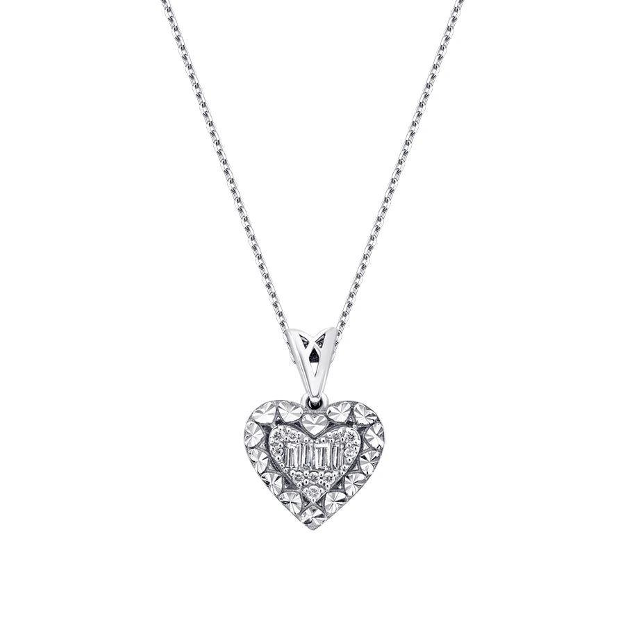 0.40 Karat Diamant Baguette Herz Set