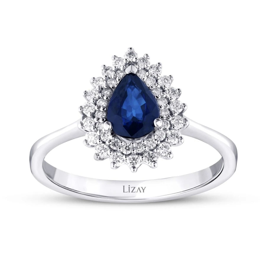 0.96 ct. Diamant Saphir Ring