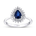 0.96 ct. Diamant Saphir Ring