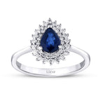 0.96 ct. Diamant Saphir Ring