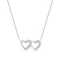 0.15 ct. Diamant Reihenherz Halskette