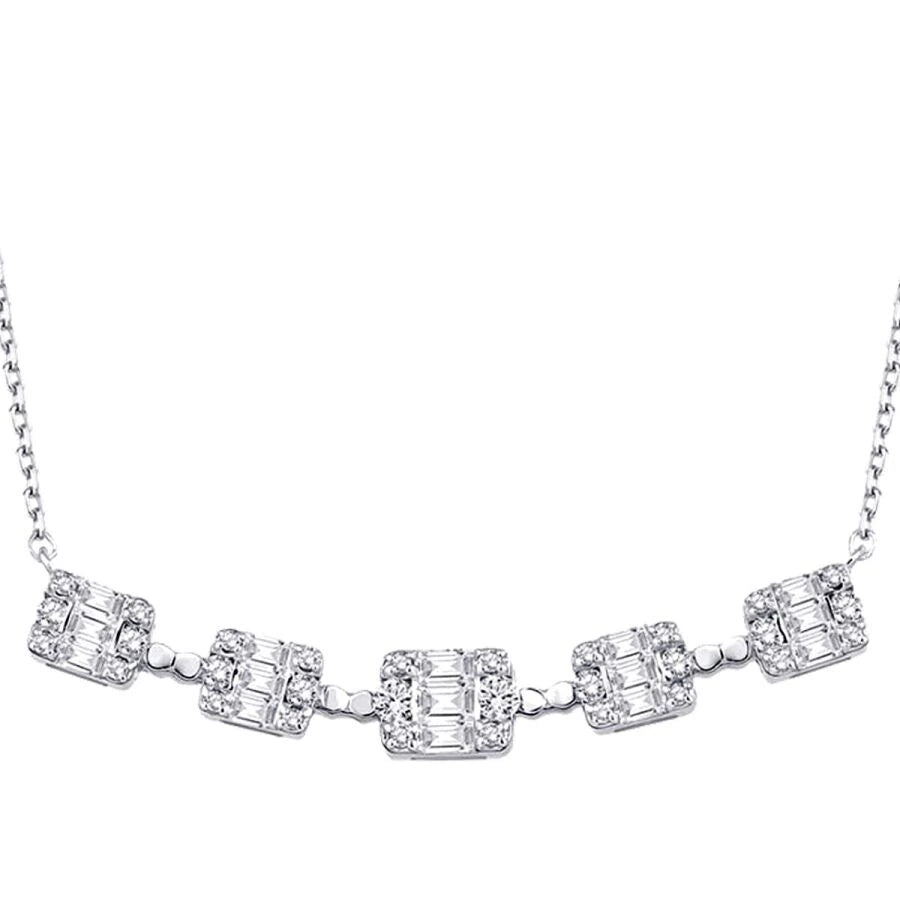 0.66 ct. Diamant Baguette Halskette