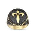 Gold Herren Ring mit Stein