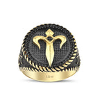 Gold Herren Ring mit Stein