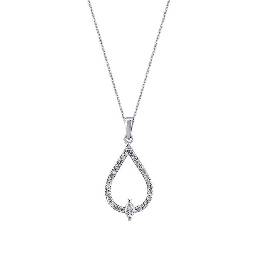0.23 ct. Diamant Tropfen Halskette