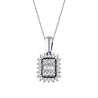 0.21 ct. Diamant Baguette Halskette