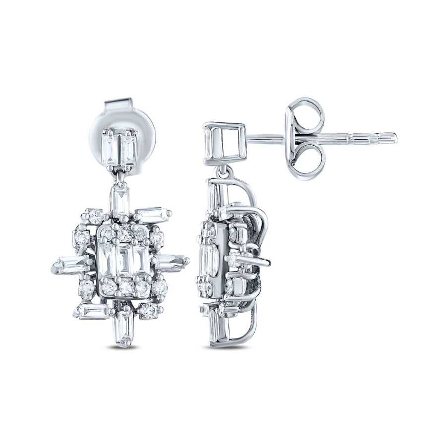 0.57 ct. Diamant Baguette Ohrringe