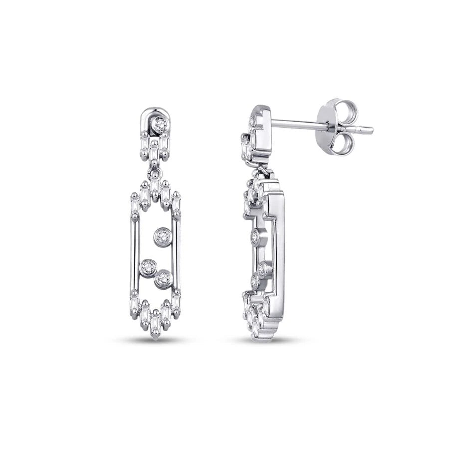 0.24 ct. Diamant Baguette Ohrringe