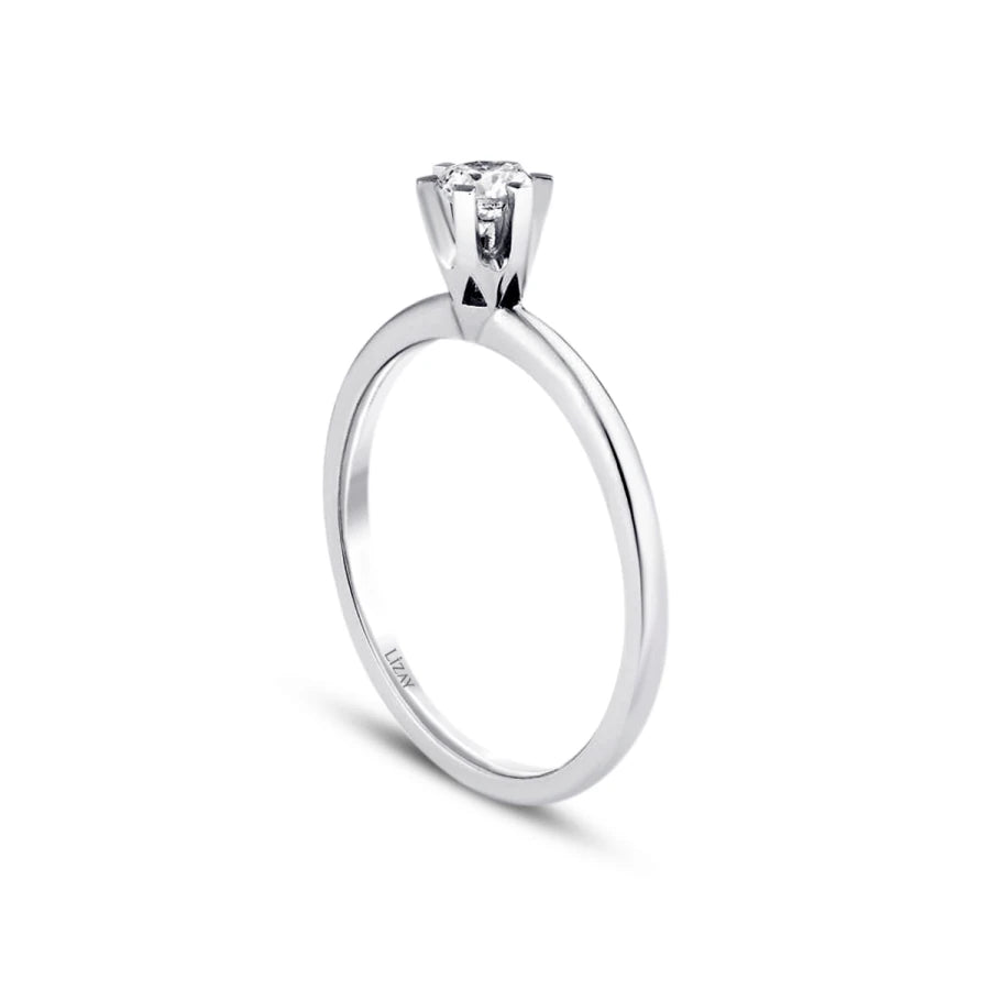 0.25 ct. Diamant Rund Solitär Verlobungsring