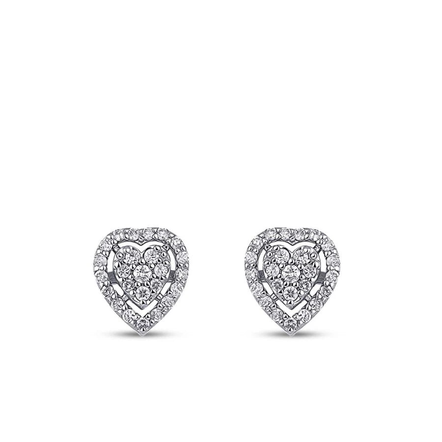 0.32 ct. Diamant Herz Ohrringe