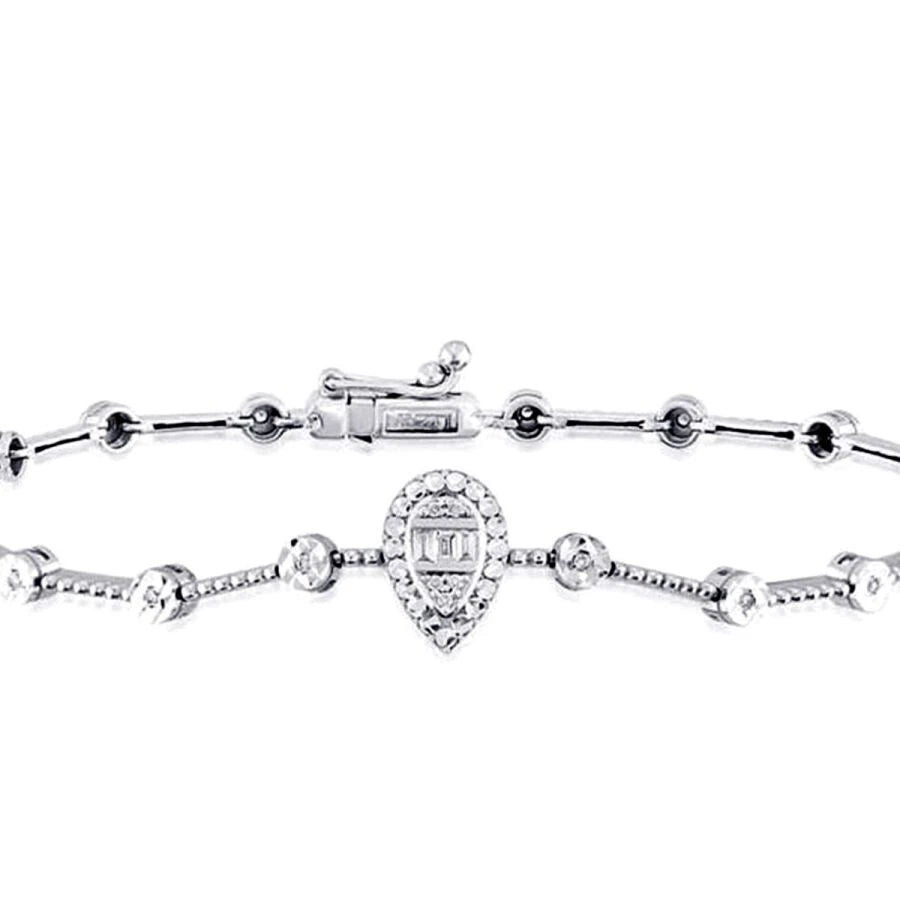 0.12 ct. Diamant Baguette Armband