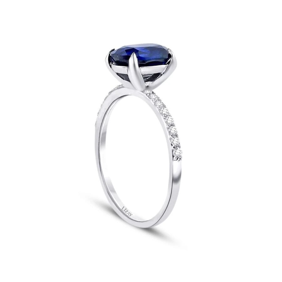 1.92 ct. Diamant Ovale Saphir Ring