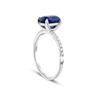 1.92 ct. Diamant Ovale Saphir Ring