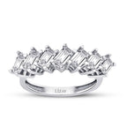 Gold Sieben-Stein Baguette Ring