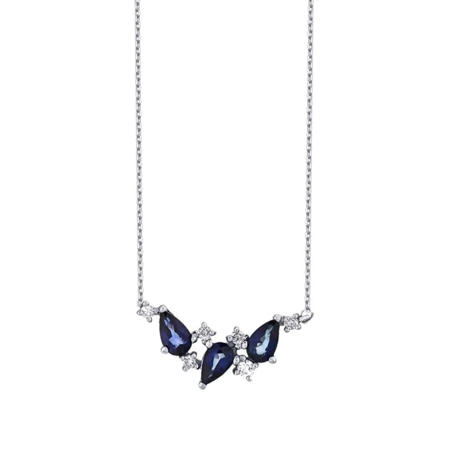 0.80 ct. Diamant Saphir Halskette