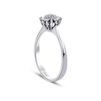 0.12 ct. Diamant Blumen Baguette Ring
