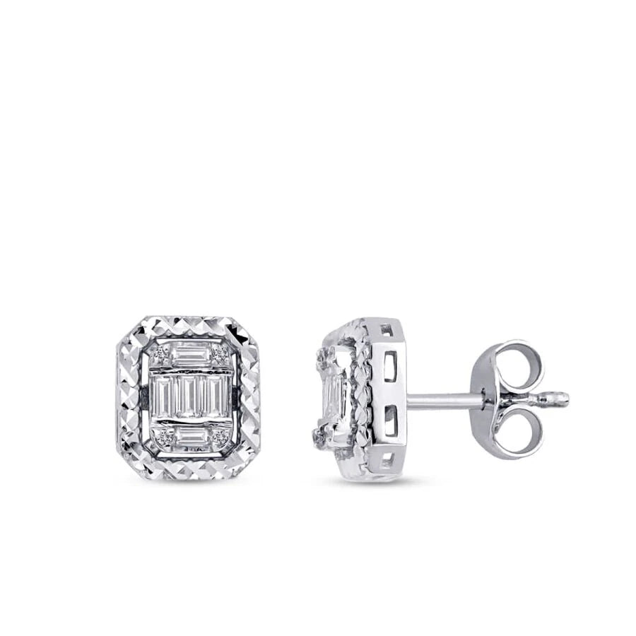 0.17 ct. Diamant Baguette Ohrringe