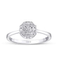 0.24 ct. Diamant Baguette Rund Ring