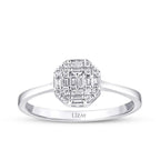0.24 ct. Diamant Baguette Rund Ring