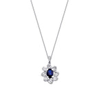 1.47 ct. Diamant Baguette Saphir Halskette