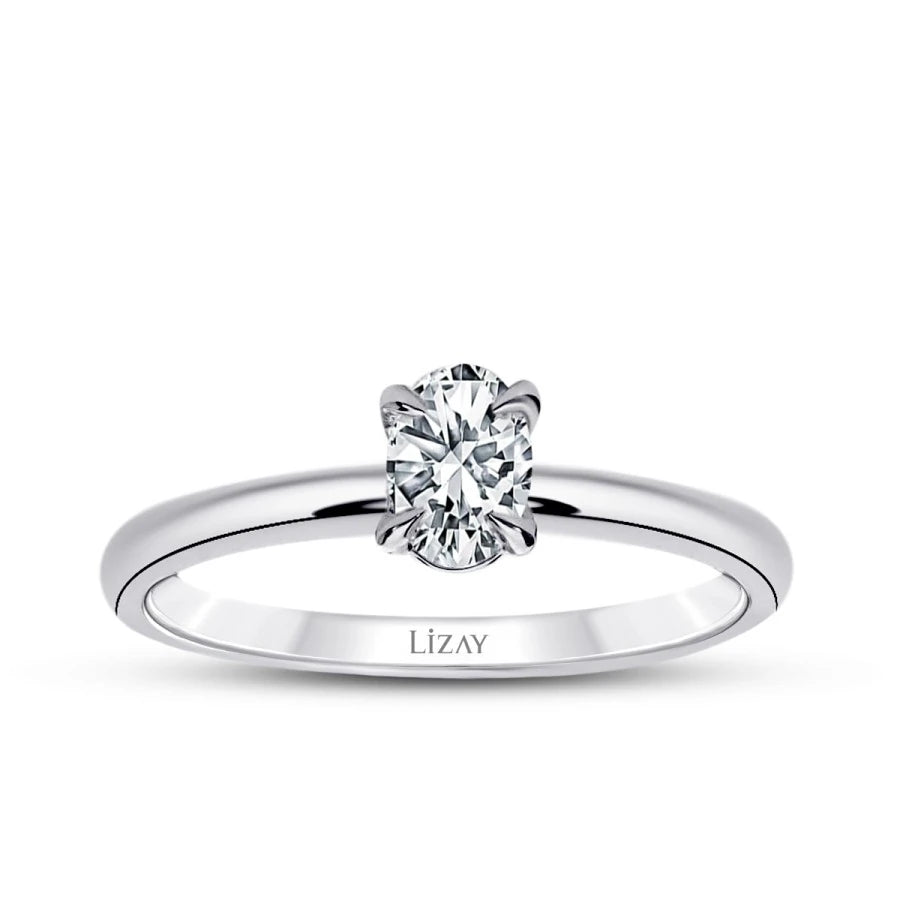 0.60 ct. Diamant Ovale Solitär Verlobungsring