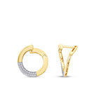 Gold runde Ohrringe mit Stein