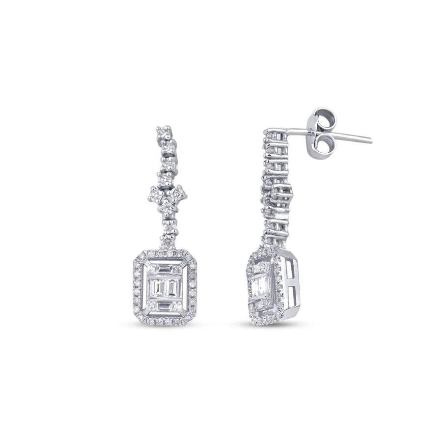 0.72 ct. Diamant Baguette Ohrringe