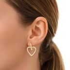 Gold Ohrringe in Herzform