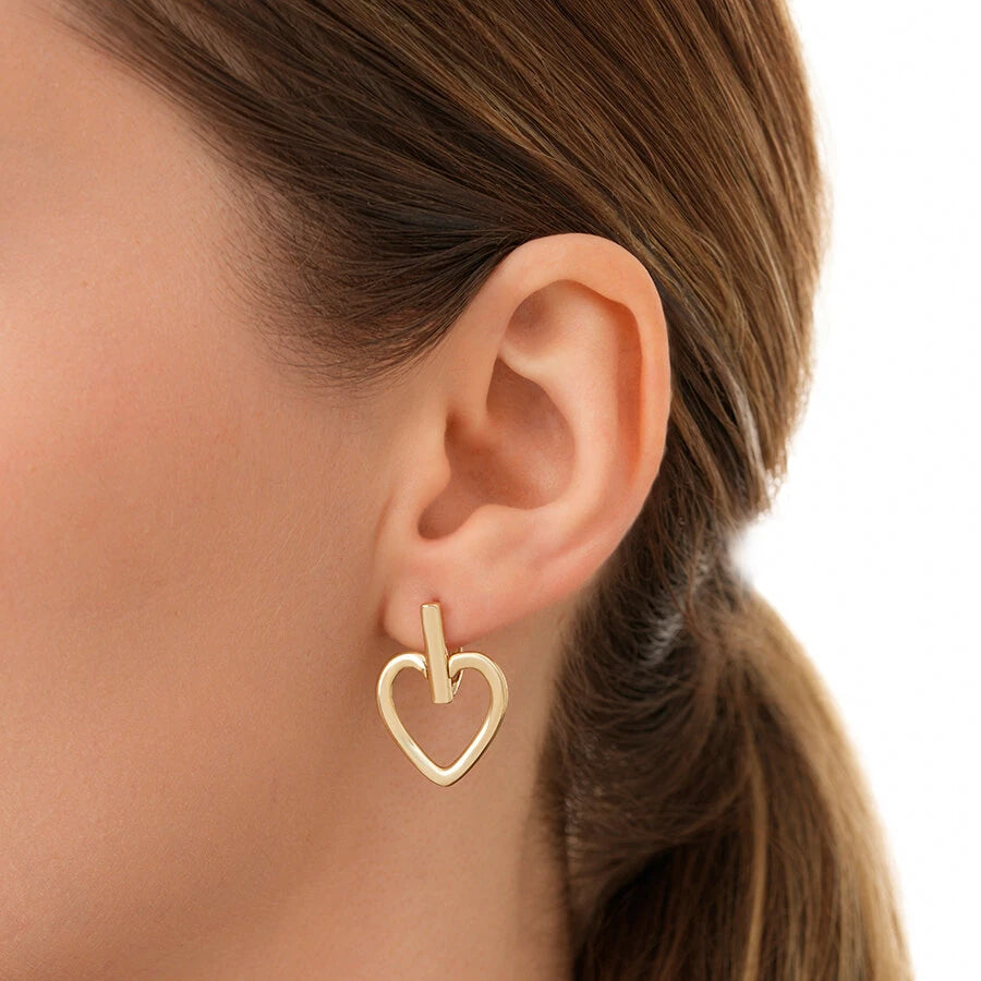 Gold Ohrringe in Herzform