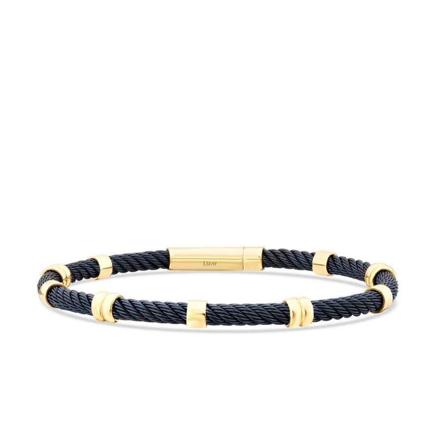 Gold Herren Armband mit Spiraldesign