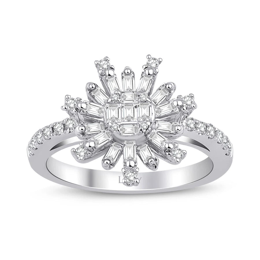 0.64 ct. Diamant Baguette Ring