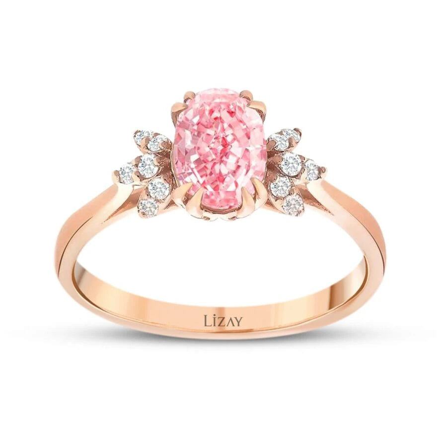0.77 ct. Diamant Farbstein Ring